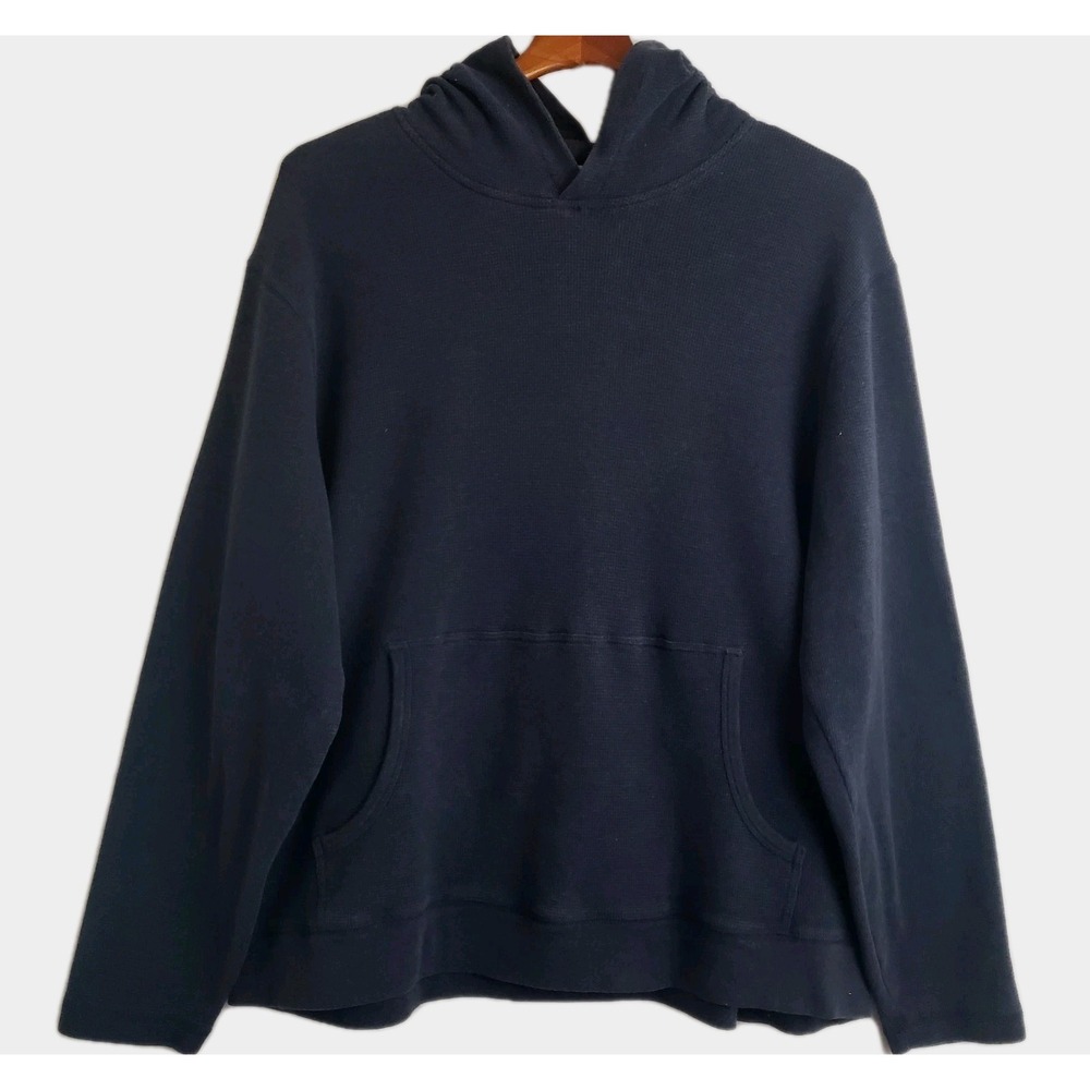 Eddie Bauer Long Sleeve Thermal Hoodie Women's XL‎ Waffle Knit Winter Outdoor